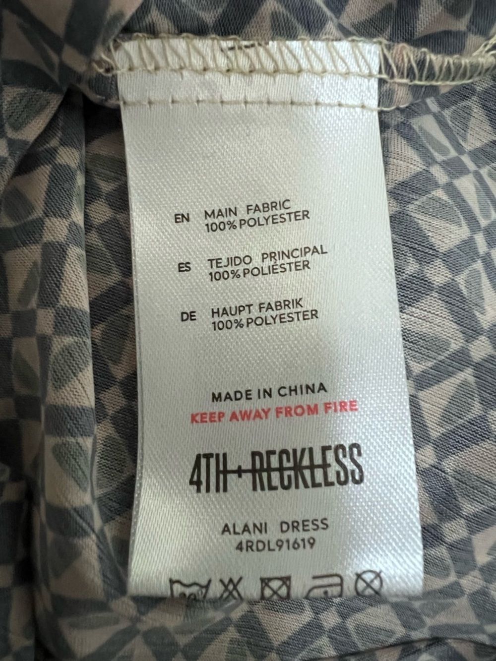 4th & Reckless Alani Slip Midi Dress in Brown Print UK size L, US M - Picture 5 of 10